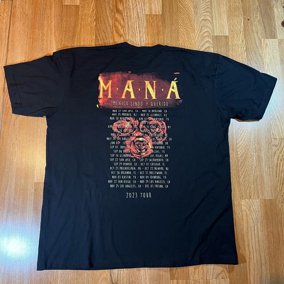 MANA Mexico Lindo y Querido 2023 Tour Black shirt Sz 2XL - Picture 3 of 5